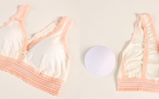 シルク×茜染め／ソフトブラ （L）【下着 ブラ ブラジャー ソフトブラ シルク 衣類 ソフトな着け心地 岡山県 倉敷市 おすすめ 人気】