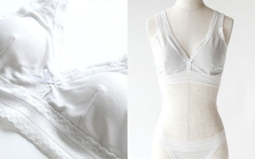 シルク／ソフトブラ　グレー （M）【下着 ブラ ブラジャー ソフトブラ シルク 衣類 ソフトな着け心地 岡山県 倉敷市 おすすめ 人気】