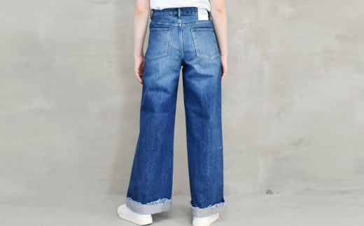 【SIZE:0】T-ASSACレディースジーンズ「WIDE／LIGHT INDIGO」（ワイド）【T-ASSAC シーンズ スキニー ジーパン 児島デニム デニム 衣類 岡山県 倉敷市 おすすめ 人気】