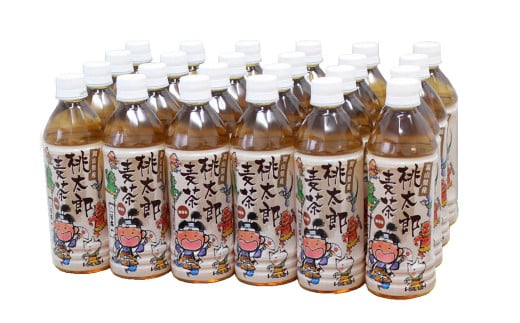 桃太郎麦茶500ml×24本【2025年製造分】お茶 むぎ茶 ペット ペットボトル 国産 大麦 人気 おすすめ 岡山 倉敷