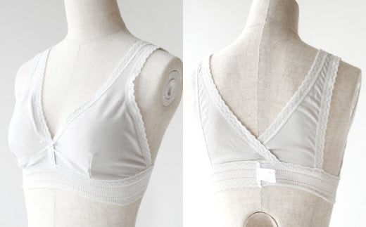 シルク／ソフトブラ　グレー （M）【下着 ブラ ブラジャー ソフトブラ シルク 衣類 ソフトな着け心地 岡山県 倉敷市 おすすめ 人気】