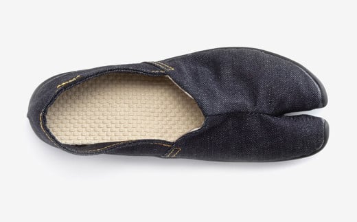 足袋型シューズ『たびりら』カラー：デニム【25.5cm】【倉敷市産 国産 靴 くつ シューズ 足袋型コンフォートシューズ 足袋シューズ 足袋 軽い 綿100％ 岡山県 倉敷市 おすすめ 人気】