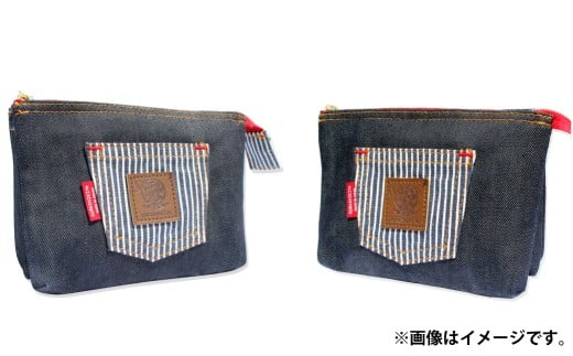 倉敷デニム・デニムツインポーチ