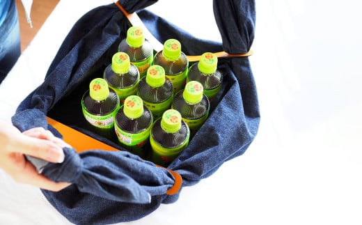 児島セルビッチデニム 風呂敷 （レザーバッグホルダー付き ）【デニム風呂敷 デニム レザーバッグ 手提げバッグ バック 高品質レザー 岡山県 倉敷市 おすすめ 人気】