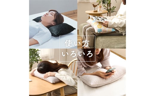 【カラー：ニッテ・イエロー】はぎもの舎　丸ごと洗える！ 枕としてもクッションとしても使える、ふわもちピロー【Lサイズ】【日本製 洗える枕 枕 ピロー クッション ピロークッション 岡山県 倉敷市 おすすめ 人気】