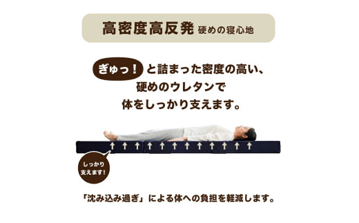 高反発 3つ折りマットレス 日本製 厚さ約12cm 極厚《MSハイパーグランデ》シングル マットレス 寝具 敷き布団 岡山県 倉敷市