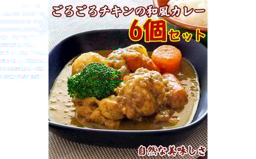 ごろごろチキンの和風カレー200g 6個セット【カレー 和風カレー チキン スパイシー 冷凍 冷凍食品 岡山県 倉敷市 おすすめ 人気】