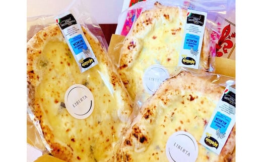 リベルタ4種チーズのピッツァ 3枚セット【ピザ ピッツァ 冷凍ピザ 冷凍食品 セット商品 岡山県 倉敷市 おすすめ 人気】