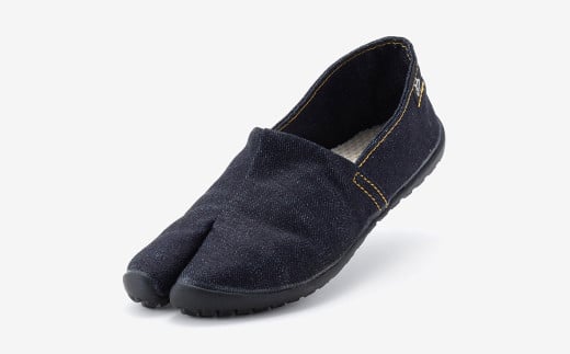 足袋型シューズ『たびりら』カラー：デニム【22.0cm】【倉敷市産 国産 靴 くつ シューズ 足袋型コンフォートシューズ 足袋シューズ 足袋 軽い 綿100％ 岡山県 倉敷市 おすすめ 人気】