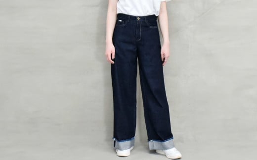 【SIZE:0】T-ASSACレディースジーンズ「WIDE／INDIGO」（ワイド）【T-ASSAC シーンズ スキニー ジーパン 児島デニム デニム 衣類 岡山県 倉敷市 おすすめ 人気】