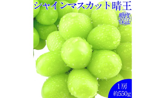 シャインマスカット 晴王 1房 約550g 種無し 皮ごと食べる フレッシュ 旬の美味しさ【2026年9月上旬-10月下旬 発送予定】【岡山県産 種無し 皮ごと食べる みずみずしい 甘い フレッシュ 9月～10月発送 晴れの国 おかやま ぶどう 葡萄 マスカット 果物大国 彩美菜果 岡山県 倉敷市 おすすめ 人気】