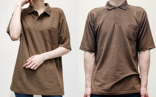 倉敷染　272SD半袖ポロシャツ昇り鯉刺繍調プリント入　ブラウン