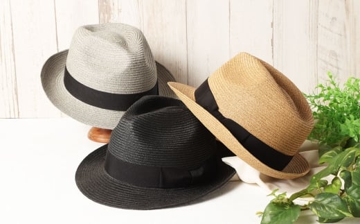 ペーパーブレード帽子中折れハット【ライトグレー：M】