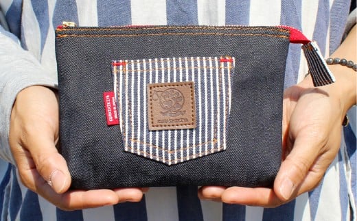 倉敷デニム・デニムツインポーチ