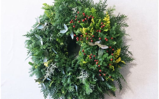 フレッシュリーフ　Christmasリース　Lサイズ【2025年11月上旬-12月下旬 発送予定】
