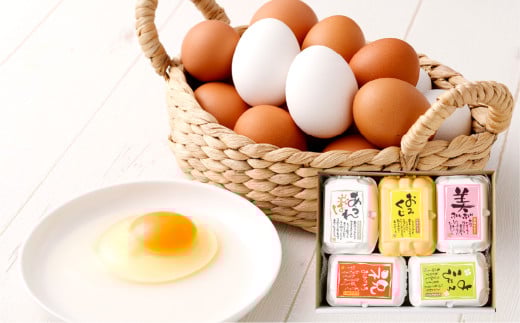 うぶこっこ家 たまご食べ比べセット 5種類 各6個 合計30個 希少卵 たまご 卵 玉子【2025年9月上旬-2026年3月上旬 発送予定】