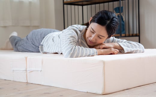 【ダブル】【三つ折り】厚さ約17cm 日本製ベッド 極厚マットレス（高反発マットレス） マットレス 寝具 布団 敷き布団 岡山県 倉敷市