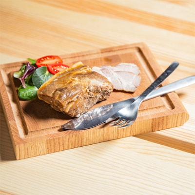 長く使えるカッティングボード 　オーク27ミリ厚Lサイズ