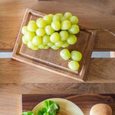 長く使えるカッティングボード 　オーク27ミリ厚Mサイズ