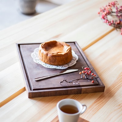 長く使えるカッティングボード 　ウォールナット27ミリ厚Sサイズ