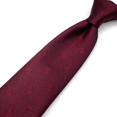 SHAKUNONE　ベーシックロゴネクタイ　臙脂色