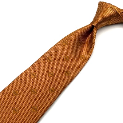 SHAKUNONE　ベーシックロゴネクタイ　金茶色