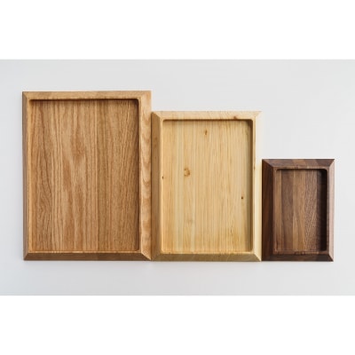 カフェ気分のリバーシブルトレイ　ウォルナットSサイズ