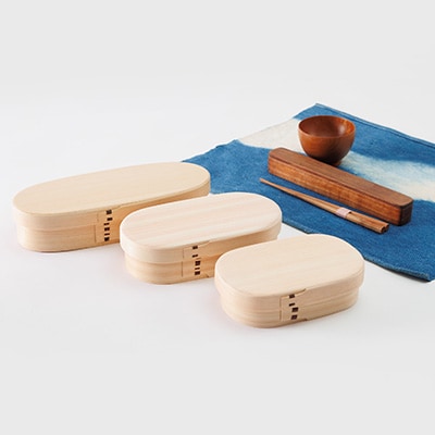 美作桧の曲げわっぱ弁当箱　1箱