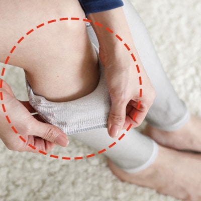 着る岩盤浴BSファイン　ナノレッグウォーマー Mサイズ　グレー