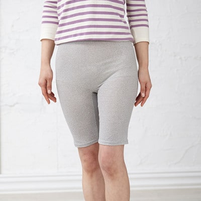 着る岩盤浴BSファイン　スタンダード5分丈スパッツ【Mサイズ/グレー】