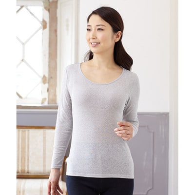 着る岩盤浴BSファイン　スタンダード8分袖シャツ【LLサイズ/グレー】