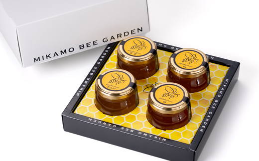 津山市産れんげ蜂蜜1本・百花蜂蜜1本・山蜂蜜2本　各100gのセット