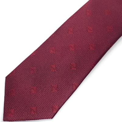 SHAKUNONE　ベーシックロゴネクタイ　臙脂色