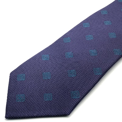 SHAKUNONE　ベーシックロゴネクタイ　青紺碧