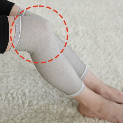 着る岩盤浴BSファイン　ナノレッグウォーマー Mサイズ　グレー