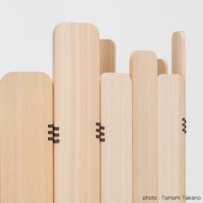 ヒノキのパーテーション　TSUYAMA FURNITURE