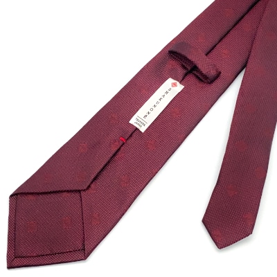 SHAKUNONE　ベーシックロゴネクタイ　臙脂色