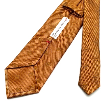 SHAKUNONE　ベーシックロゴネクタイ　金茶色