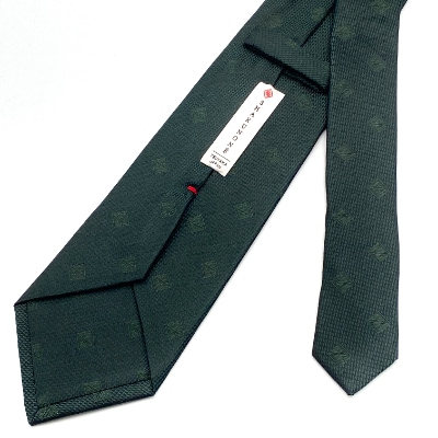 SHAKUNONE　ベーシックロゴネクタイ　深緑色
