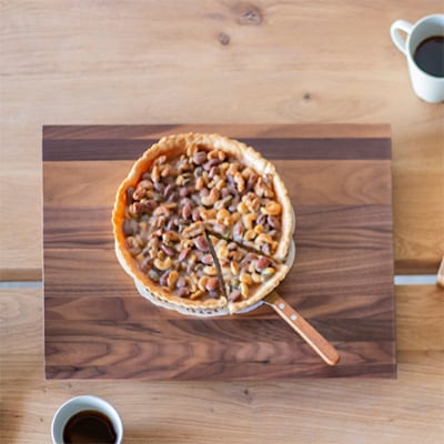 カフェ気分のリバーシブルトレイ　ウォルナットMサイズ