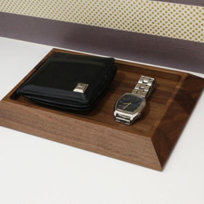 カフェ気分のリバーシブルトレイ　ウォルナットSサイズ