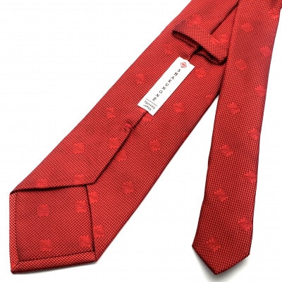 SHAKUNONE　ベーシックロゴネクタイ　深紅