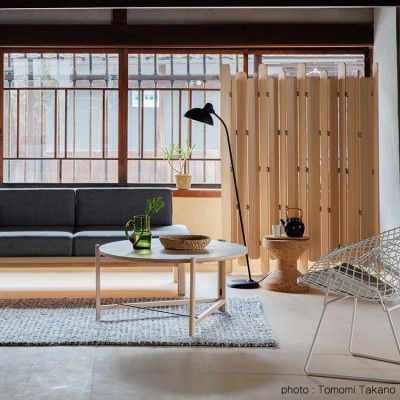 ヒノキのパーテーション　TSUYAMA FURNITURE