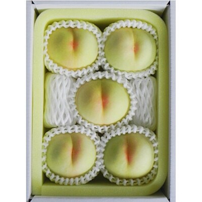 【先行受付】岡山県産　白桃 5玉(1.5kg以上) 等級:ロイヤル 木箱入り【配送不可地域：離島・北海道・沖縄県】