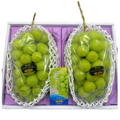 【先行受付】岡山県産 シャインマスカット『晴王』2房(1房480g以上) 化粧箱入り【配送不可地域：離島・北海道・沖縄県】