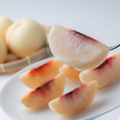 【先行受付】ご家庭用　白桃(晩生種)　 約1.5kg(5～6玉)【配送不可地域：離島】