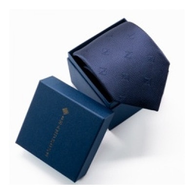 【天満屋選定品】SHAKUNONE オリジナルロゴネクタイ　誠実な淡紺【配送不可地域：離島】