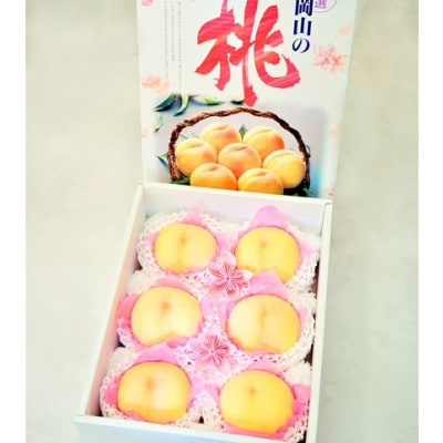 岡山県産  樹熟し白桃 5-8玉(約2kg)【配送不可地域：離島】