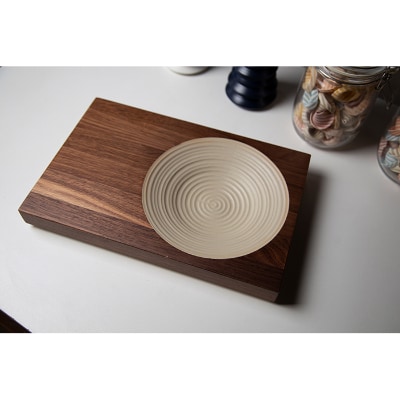 晴れの日のパスタ皿【ウォルナット/ヘンプベージュ】H28mm