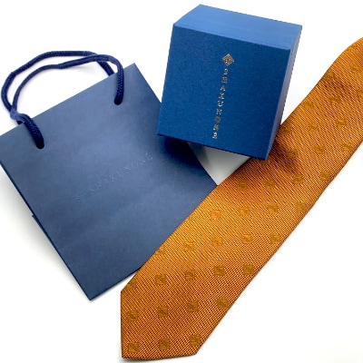 SHAKUNONE　ベーシックロゴネクタイ　金茶色